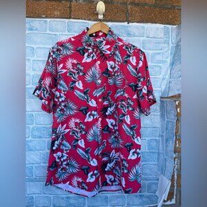 DIXXON Flannel Co Mens Short Sleeve The Miami Button Down Shirt size large